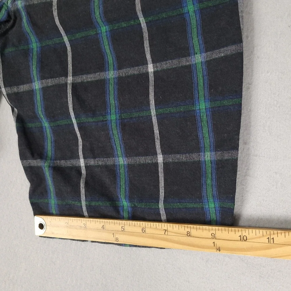 Tony Hawk Shorts Men's 30 Gray Black Plaid Casual Regular Fit Cotton Blend Chino
